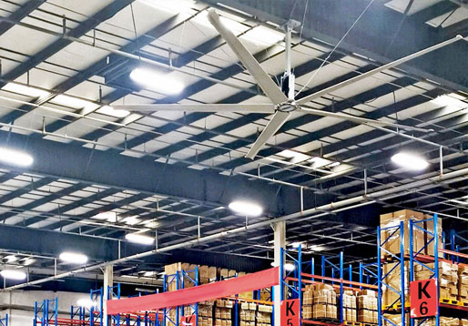 物流倉庫大型工業吊扇方案